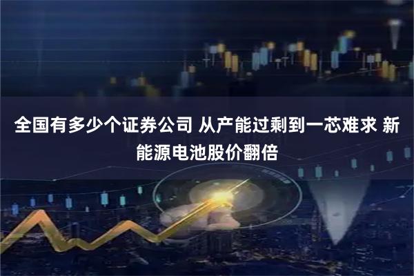 全国有多少个证券公司 从产能过剩到一芯难求 新能源电池股价翻倍